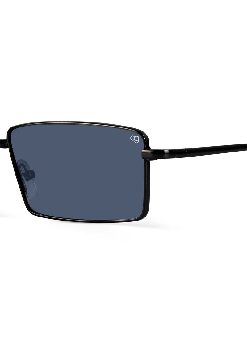 Woggles Alhena Black Rectangle Sunglasses