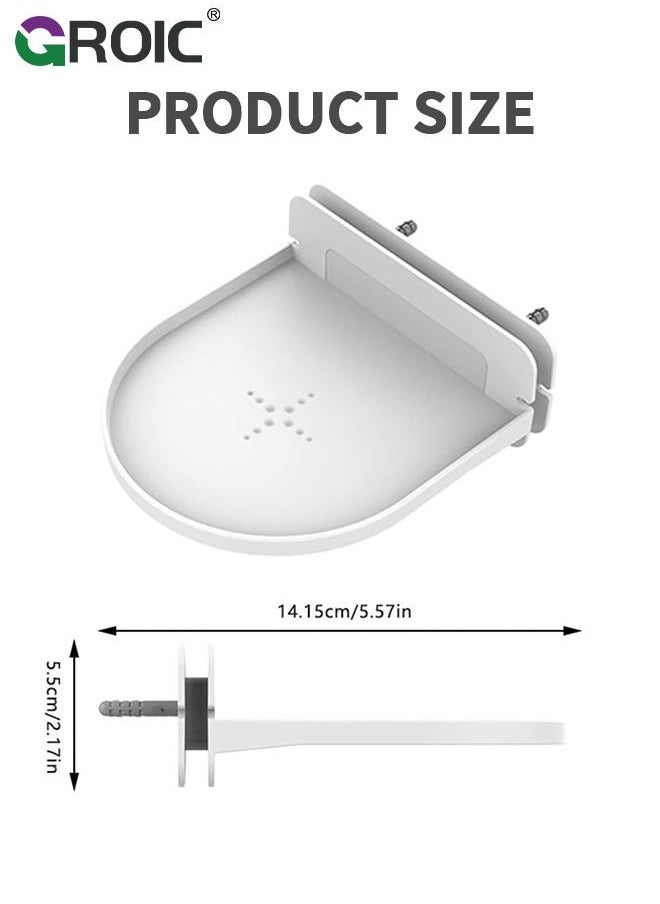 White Router Wall Mount Bracket Stand Holder for Home Mesh WiFi System Support Tenda Nova Linksys Velop TP-Link D-Link Google Nest