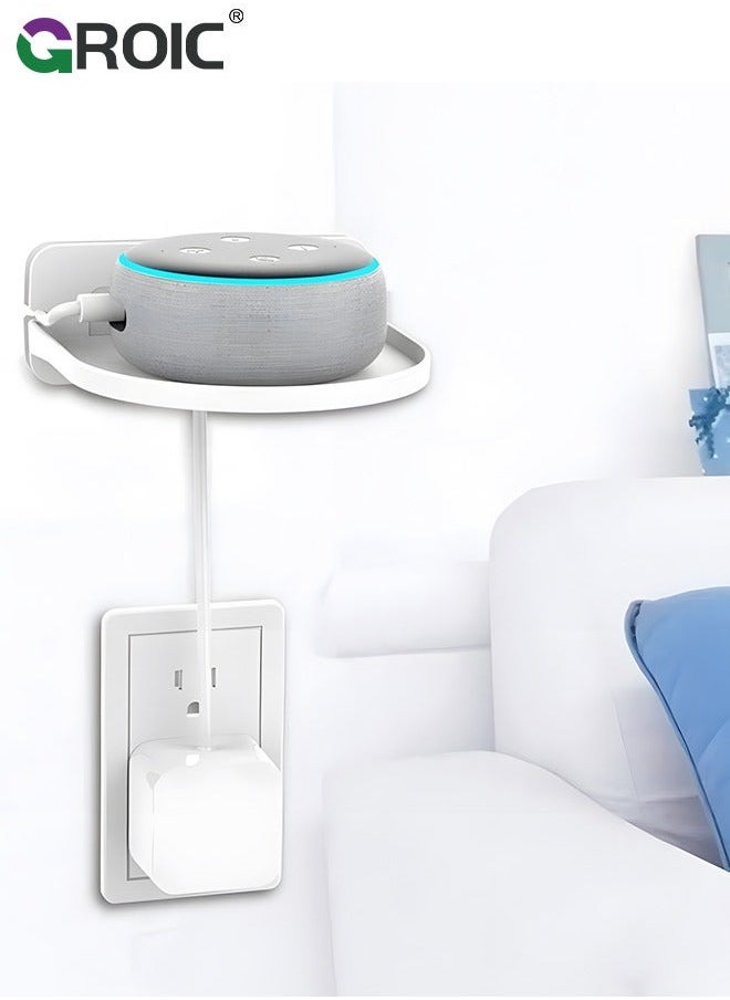 White Router Wall Mount Bracket Stand Holder for Home Mesh WiFi System Support Tenda Nova Linksys Velop TP-Link D-Link Google Nest