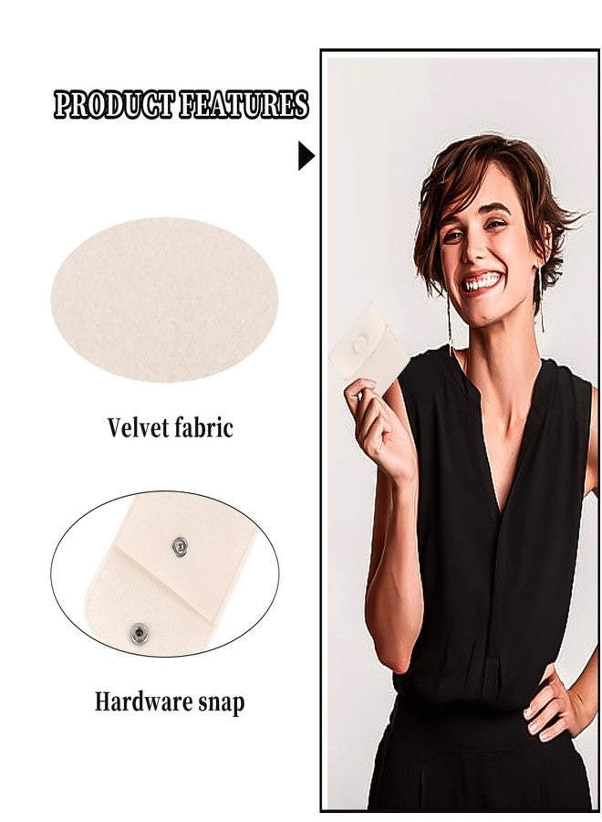 VIOCIWUO 20PCS Velvet Jewelry Pouches with Snap Button, Small Microfiber Velvet Jewelry Bag for Storing Ring Bracelets Necklaces Earring(Beige) - Image 5