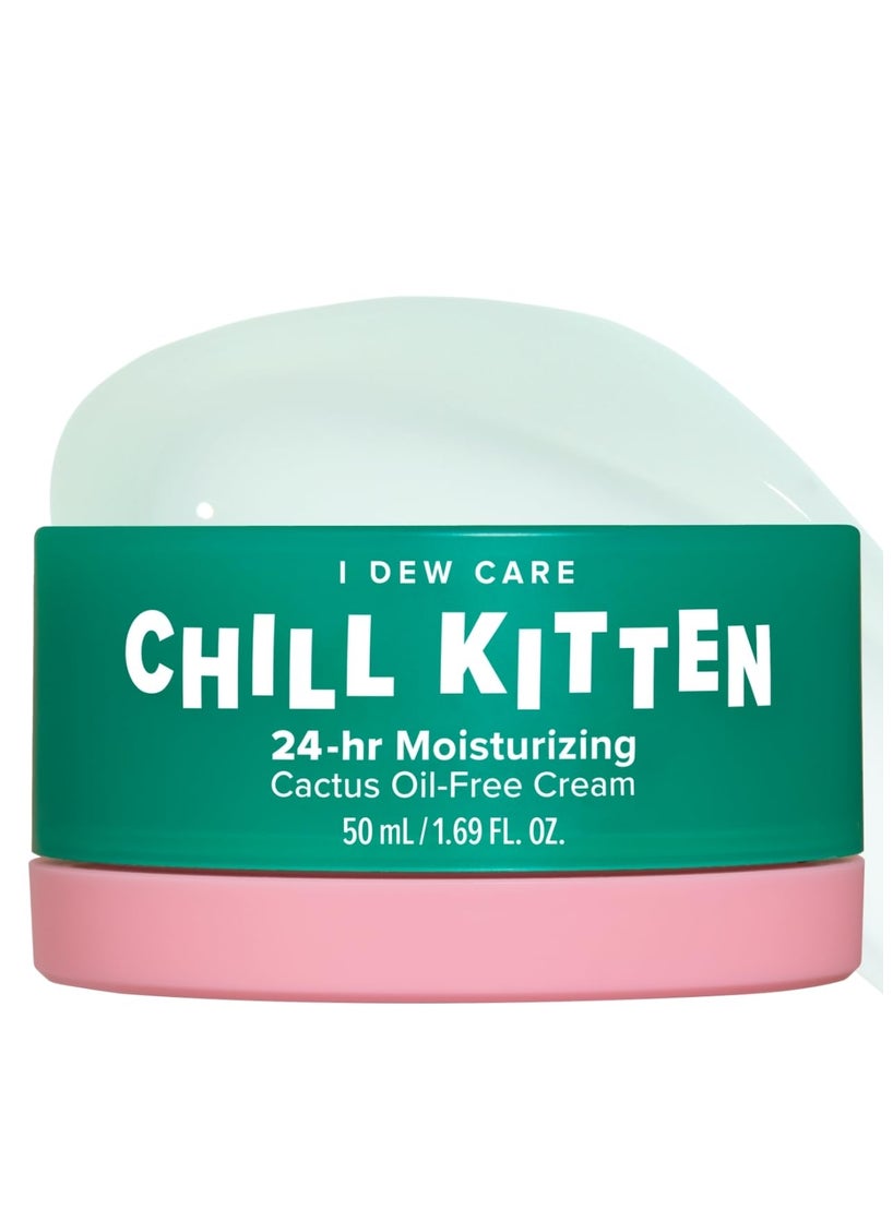 I DEW CARE I DEW CARE Heartleaf Face Cream - Chill Kitten | Moisturizer with Moringa Seed, Prickly Pear, Aloe Vera Gel, Cactus Oil-Free, Glass Skin Look, Daily Use, for Dry Skin, Skin Barrier Repair, 1.69 FL Oz 