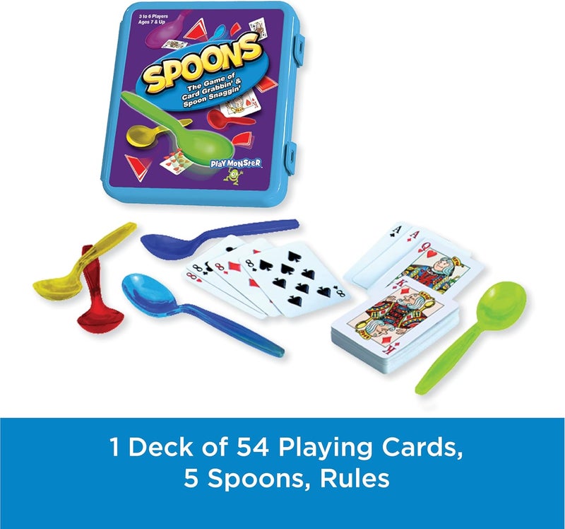 PlayMonster Spoons Game in a Case - Fun Card Game for Kids and Adults, 3-6 Players, Ages 7+ - Image 3
