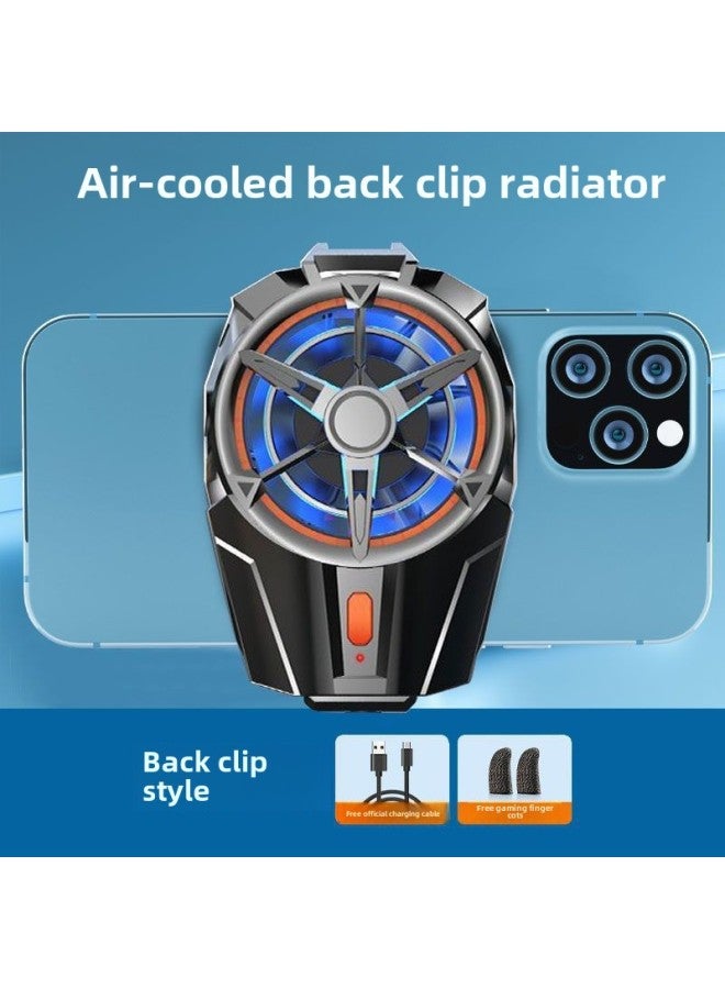 Magnetic Suction Mobile Phone Radiator Semiconductor Icing Refrigeration Game Mobile Phone Cooling Artifact Apple Android General Other-Color:❤[super Performance + E-sports Finger Gloves]-mobile Phone Air Cooling Radiator (black) Regular Style❤  - Image 1