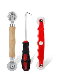 Screen Roller Tool Window Screen Door Repair Kit 3PCS Screen Rolling with Bearing Spline Tools Screen Repair Tool Spline Roller for Installing Door Screen Window