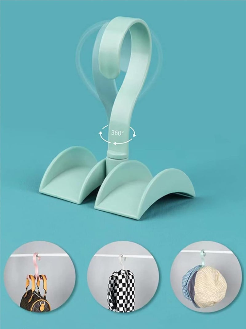 AUGEN AUGEN Purse Hanger Rotating Hook Bag Rack Holder Handbag Hanger Organizer Storage for Storing and Organizing Purses Backpacks Satchels Crossovers Handbags Tote White Pack of 2  - Image 3