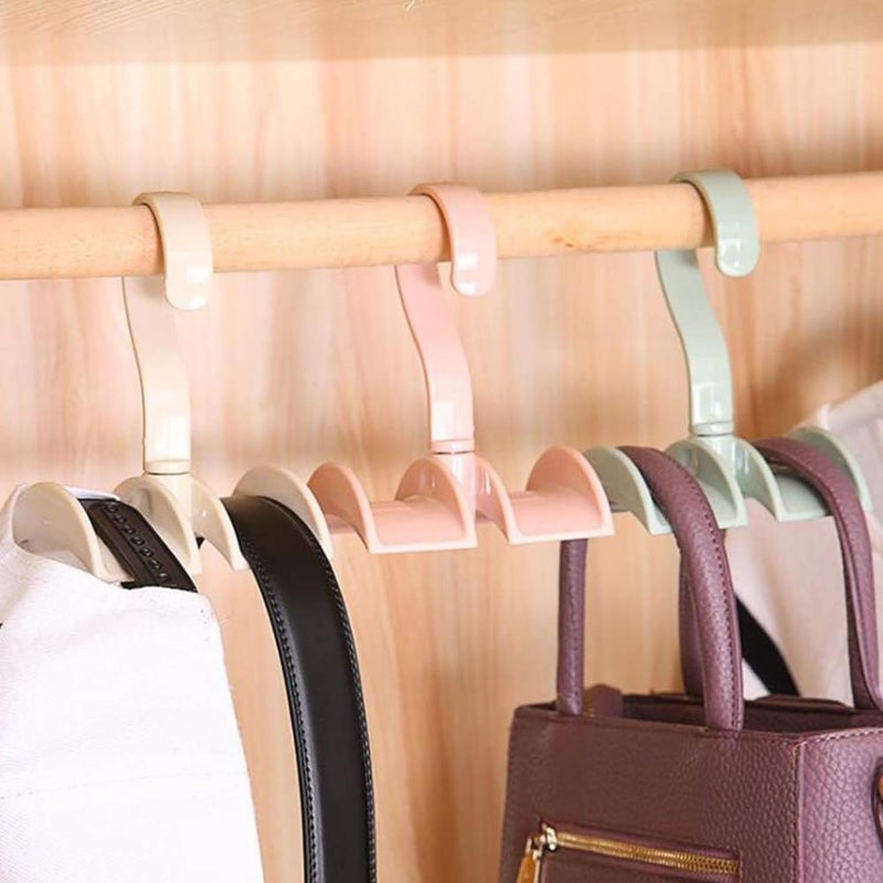 AUGEN AUGEN Purse Hanger Rotating Hook Bag Rack Holder Handbag Hanger Organizer Storage for Storing and Organizing Purses Backpacks Satchels Crossovers Handbags Tote White Pack of 2  - Image 2
