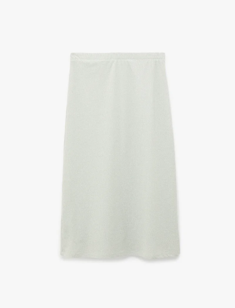 KOTON Gleamy Midi Skirt