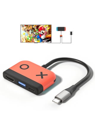 Portable TV Dock, Nintendo Switch Dock with HDMI USB 3.0 Port and USB-C Charging, Travel Dock for Nintendo Switch/Steam Deck (Red) - pzsku/Z3D27E10D3E822315DED5Z/45/_/1695011668/dd0d08cf-e6d1-440e-b1e7-0adec95847c6