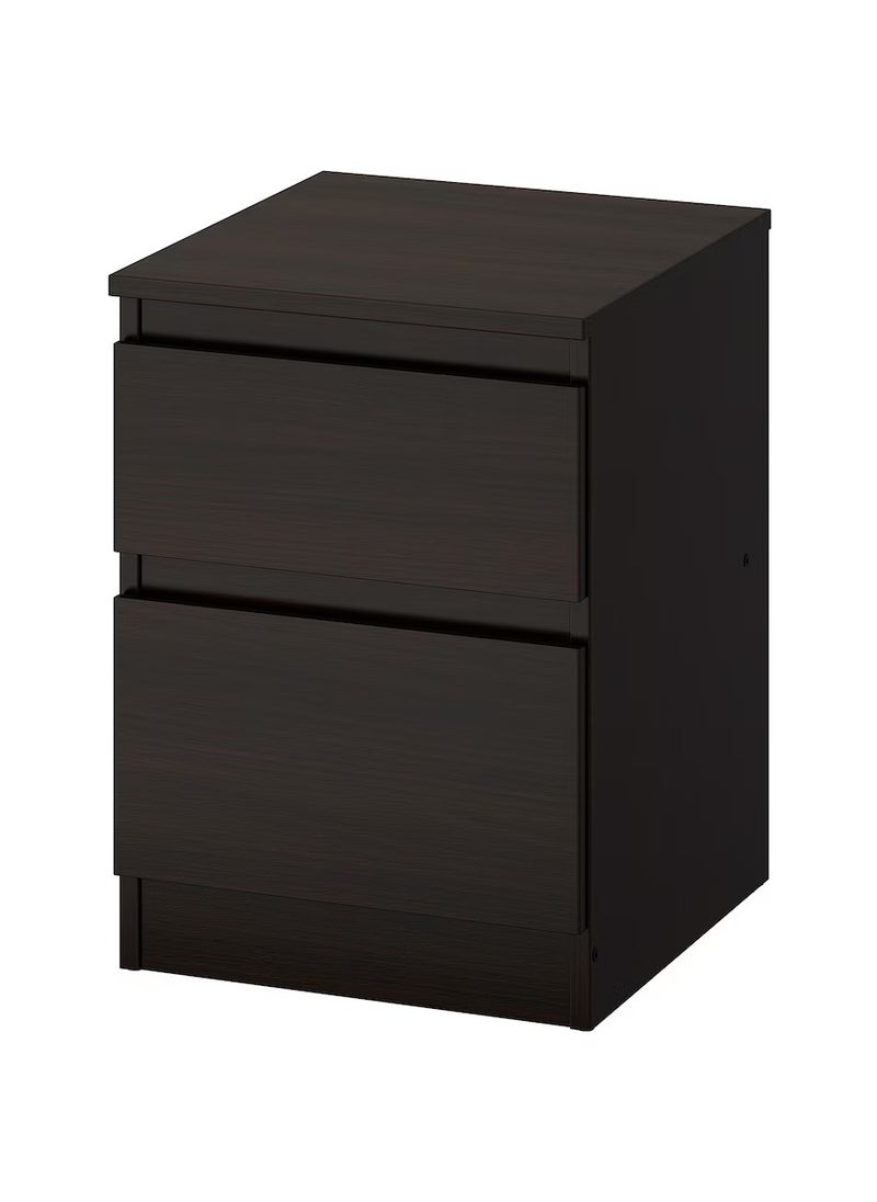 Chest of 2 Drawers Extra Storage Solution Beside Table Particleboard & Fibreboard Black-Brown 35x49 cm - pzsku/Z3D27E4667A7AC5F62920Z/45/_/1723277620/541090e3-431a-46e8-ba67-e3d561993584