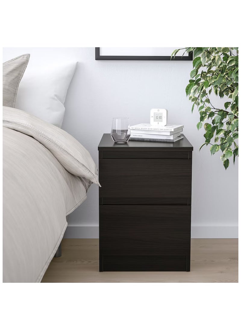 Chest of 2 Drawers Extra Storage Solution Beside Table Particleboard & Fibreboard Black-Brown 35x49 cm - pzsku/Z3D27E4667A7AC5F62920Z/45/_/1723277620/dc17b028-4145-4a14-a60c-2533c3f5ea90