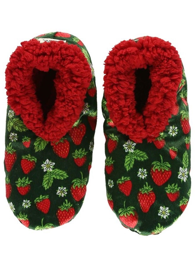 Lazy One Fuzzy Feet Slippers for Women, Cute Fleece-Lined House Slippers, Cute Slipper Socks, Strawberry Fuzzy Feet, Large-X-Large - Image 1