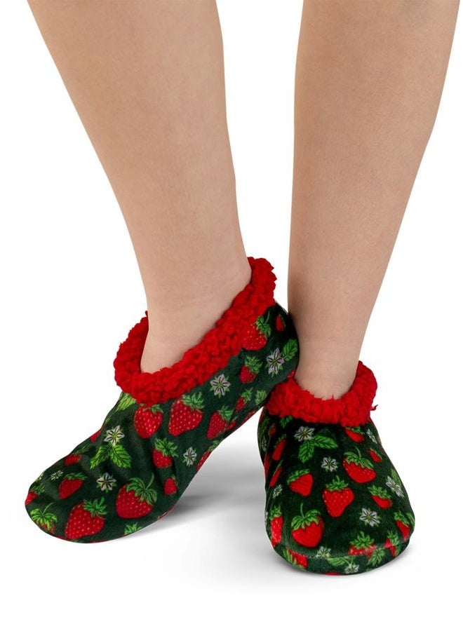 Lazy One Fuzzy Feet Slippers for Women, Cute Fleece-Lined House Slippers, Cute Slipper Socks, Strawberry Fuzzy Feet, Large-X-Large - Image 2