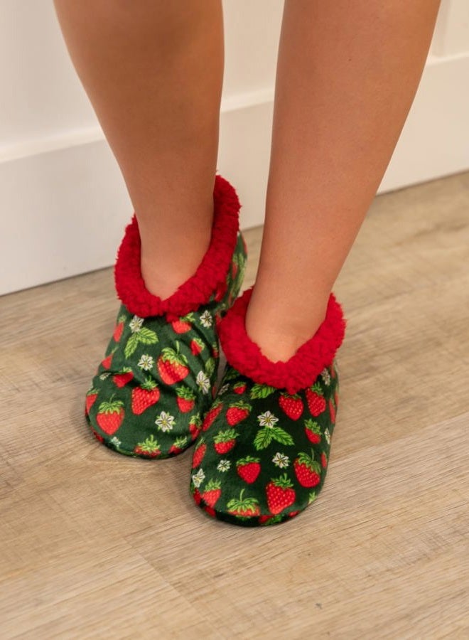 Lazy One Fuzzy Feet Slippers for Women, Cute Fleece-Lined House Slippers, Cute Slipper Socks, Strawberry Fuzzy Feet, Large-X-Large - Image 3