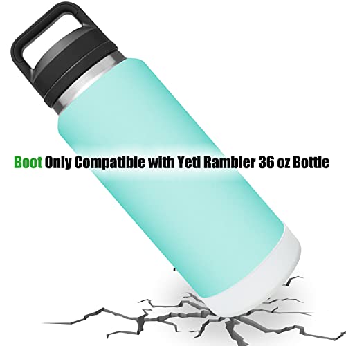 Acemoo Silicone Boot Sleeve for YETI Rambler 36 oz, Safer Protection for YETI Water Bottle 36 oz, Clear - Dishwasher Safe - Image 2