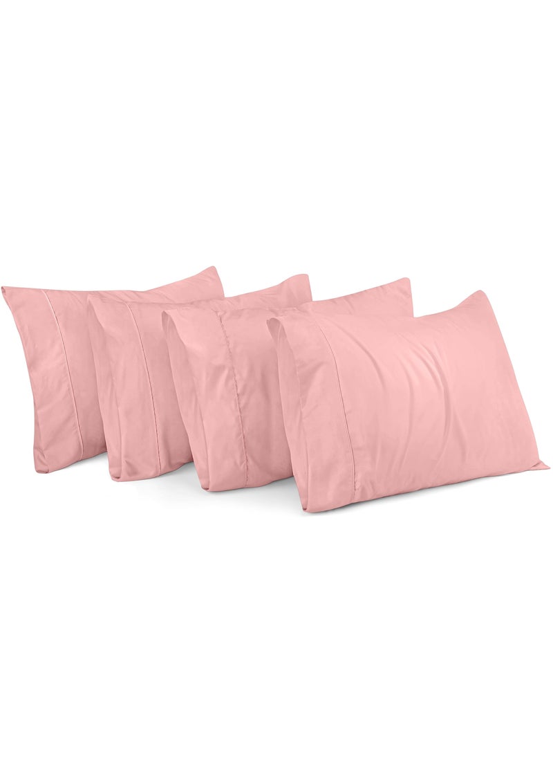 Utopia Bedding Utopia Bedding Queen Pillow Cases - 4 Pack - Envelope Closure - Soft Brushed Microfiber Fabric - Shrinkage and Fade Resistant Pillow Covers Queen Size 20 X 30 Inches (Queen  Pink)  - Image 1