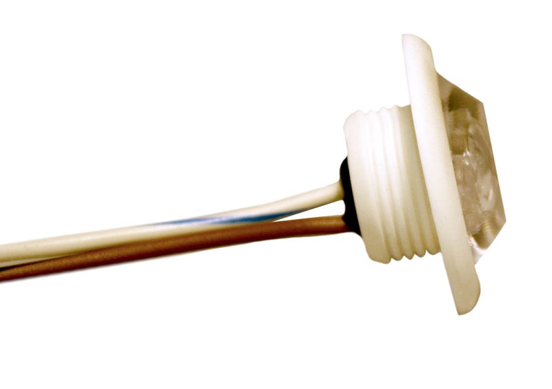 Innovative Lighting LED Clear Lens Bulkhead Shortie Light with White Grommet, Blue - Image 1