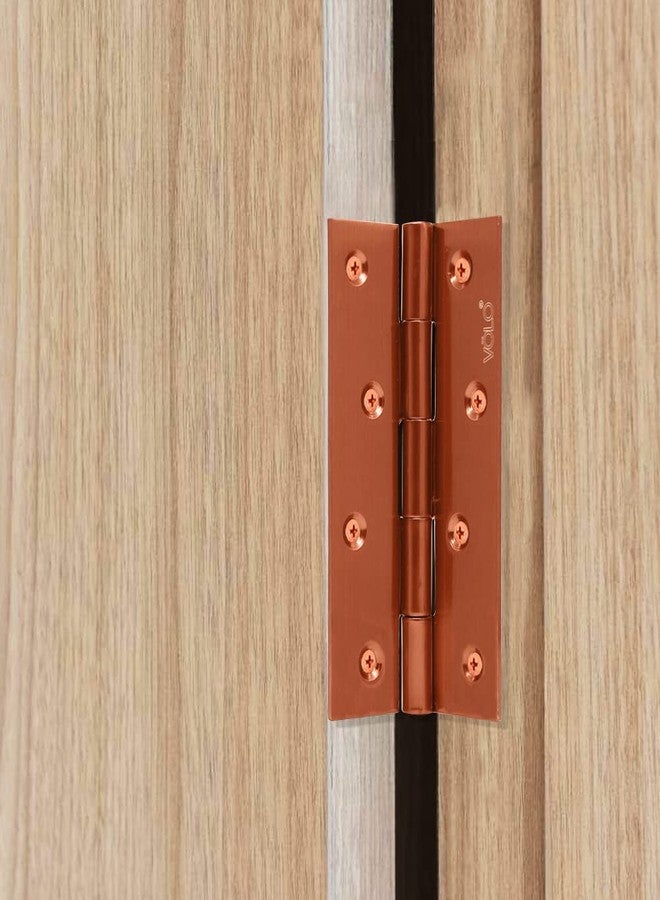 Volo Premium Concealed Door Butt Hinges 4 inch x 12 Gauge/2.5 mm Thickness, Slow Motion Butt Hinge (Stainless Steel)(Color - Rose Gold) - Image 5