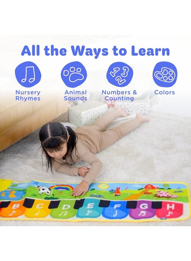 Move2Play , Double Sided Piano Mat | 50+ Sounds & Songs | 1, 2, 3, 4+ Year Old Christmas Gift & Birthday Present | Babys, Toddlers, Boys, & Girls Ages 12, 18, 24+ Months Old  - Image 3