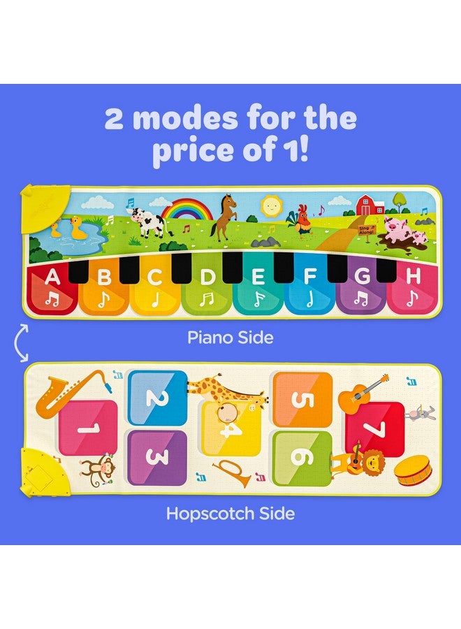 Move2Play , Double Sided Piano Mat | 50+ Sounds & Songs | 1, 2, 3, 4+ Year Old Christmas Gift & Birthday Present | Babys, Toddlers, Boys, & Girls Ages 12, 18, 24+ Months Old  - Image 2