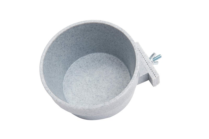 Lixit Kennel Cage Water Bowl Hanging - Non Spill Dog Crate Bowls - Durable Crate Water Bowl for Pets - Securely Attaches to Cage for Convenient Feeding and Drinking (20oz, Granite) - Image 1