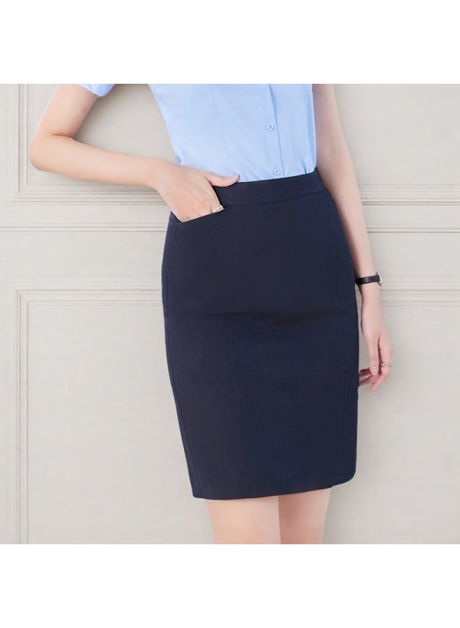 Teluoman Wrinkle-free Suit Skirt, Midi Skirt For Women, Straight-leg Formal Dress, Interview Professional Pencil Skirt With Pockets, Work Uniform Skirt - Image 1