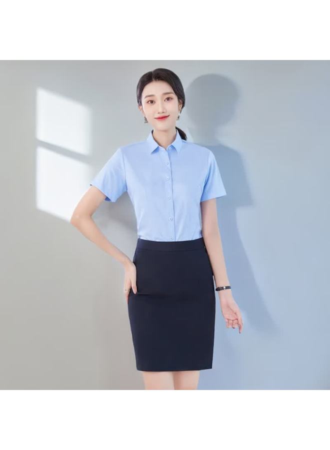 Teluoman Wrinkle-free Suit Skirt, Midi Skirt For Women, Straight-leg Formal Dress, Interview Professional Pencil Skirt With Pockets, Work Uniform Skirt - Image 4