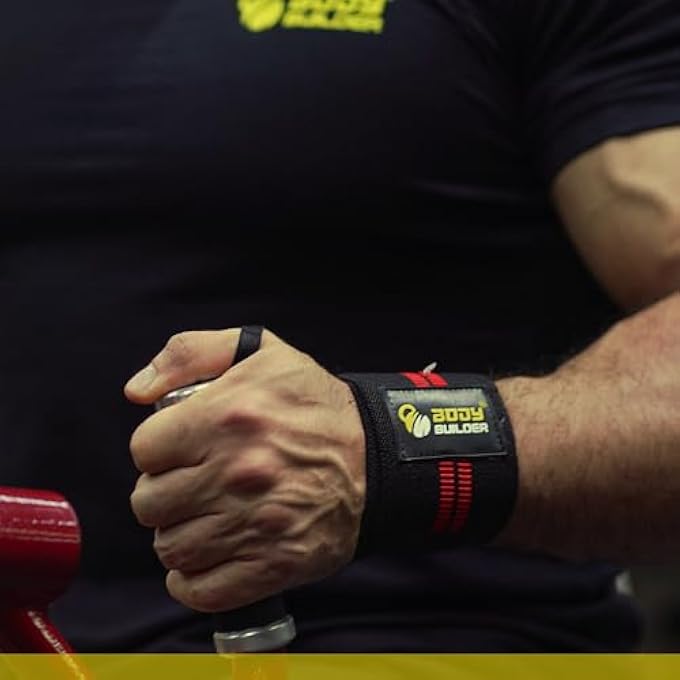 BB Ultimate Performance Wrist Support Black And Orange Comfortable Fit, Injury Prevention, Unisex - One Size Fits For All - Image 3