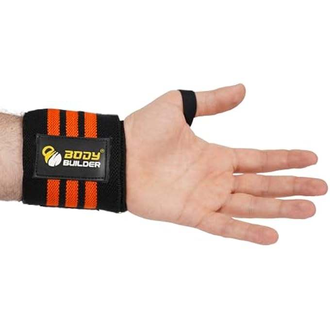 BB Ultimate Performance Wrist Support Black And Orange Comfortable Fit, Injury Prevention, Unisex - One Size Fits For All - Image 1