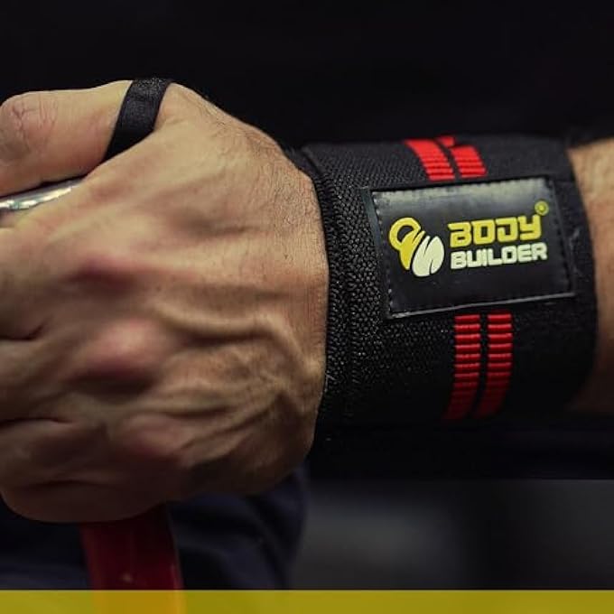 BB Ultimate Performance Wrist Support Black And Orange Comfortable Fit, Injury Prevention, Unisex - One Size Fits For All - Image 4