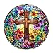 Artipuz Wooden Puzzles for Adults Stained Glass Cross Wooden Puzzle Unique Shape Wood Jigsaw Puzzle for Adults Wood Puzzles Adult Gifts for Family Wall Art Home Decor 200pcs 114 114in M - Image 2