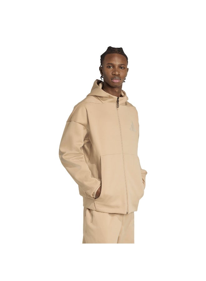 Adidas M Z.N.E. Fz Brown Training Track Tops For Men XS - Image 4