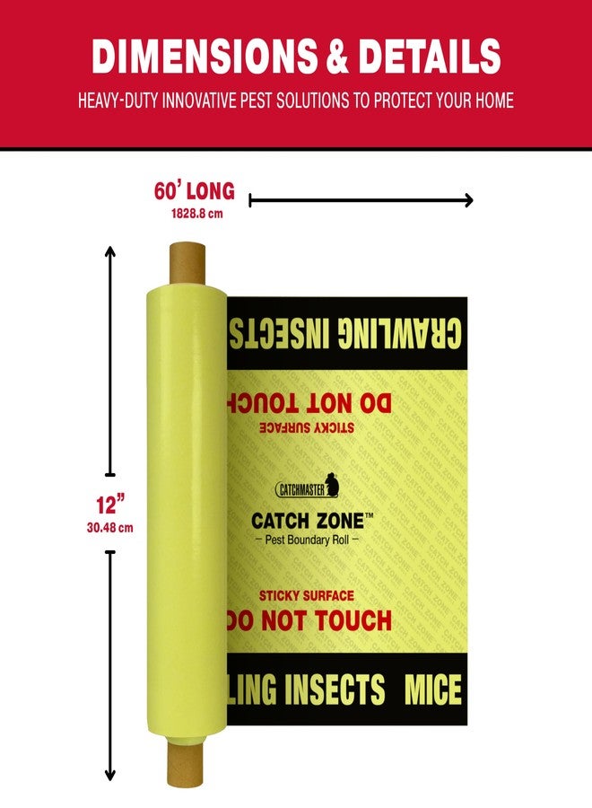 Catchmaster Catch Zone Profeshional Strength Pest | Mouse | Rodent | Insect | Bug Control; Super Long Indoor Boundary Roll - 60 FT Long / 12" Wide - Image 4
