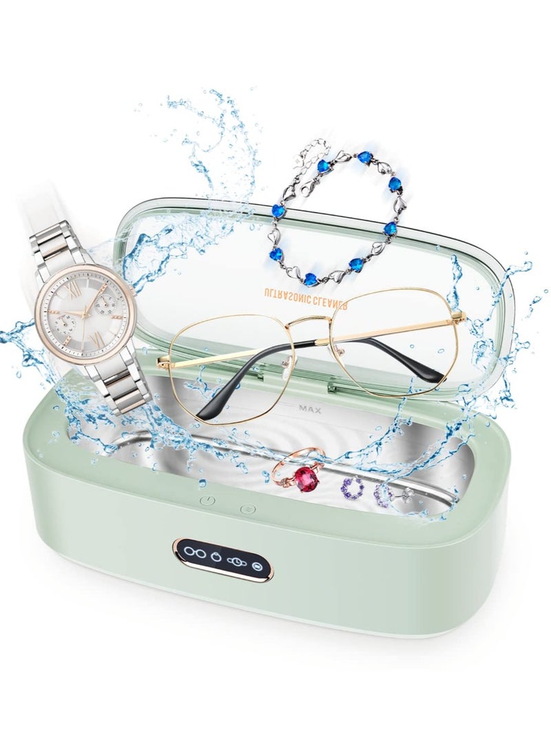AROAQ Ultrasonic Jewelry Cleaner 300ml Professional Ultrasonic Cleaning Machine for All Jewelry-SUS 304 Tank 45kHz Portable Household Cleaner for Gold, Silver, Eyeglasses, Watches, Rings, Dentures - Image 1