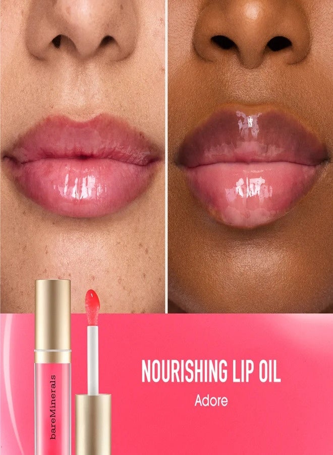 bareMinerals Nourishing Lip Oil – Adore Cheery | Hydrating High-Shine Nourishing Lip Oil with Botanical Oils & Hyaluronic Acid – 3.8 ml - Image 2