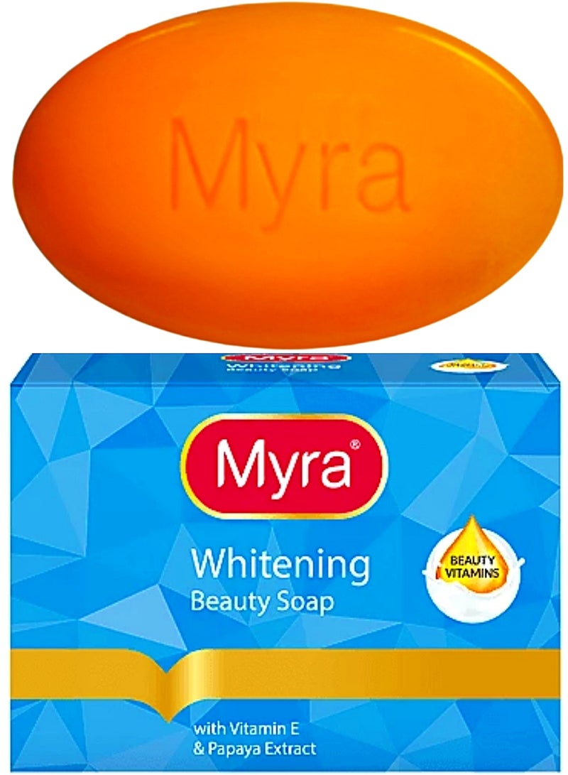 Myra Whitening Beauty Soap With Vitamin E And Papaya Extract 90 g - Image 1