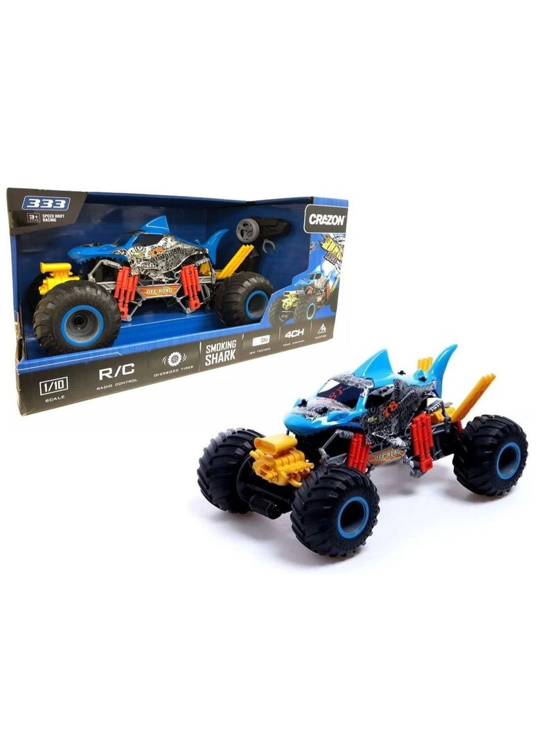 Crazon-2.4G 1:10 Rc Shark With Smoking Function (Blu) – Remote Control Toy for Kids Ages 6+ - Image 1