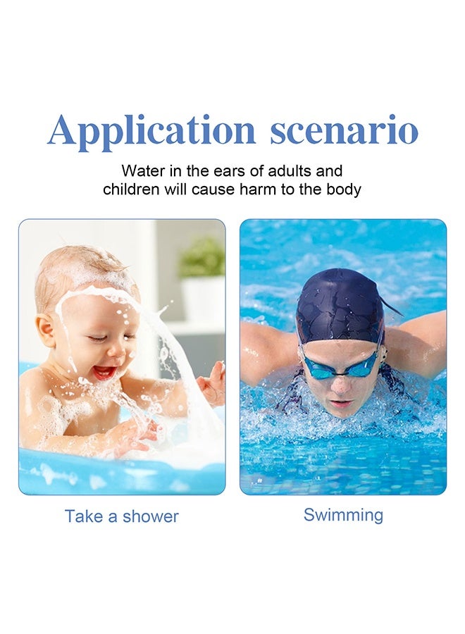 2 boxes of 60 Pieces Waterproof Ear Protector Cover for Swimming Shower Ear Protectors with Ear Plugs for Kids Newborn Disposable Ear Covers for Shower Surfing Snorkeling and Other Water Sports - Image 4