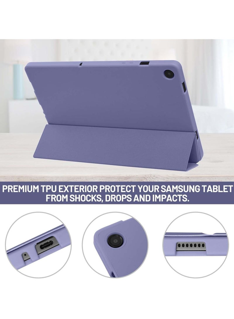 TIGER Case Compatible with Samsung Galaxy Tab A9 Plus / A9+ 11 Inch (2023, SM-X210/X216/X218) – Trifold Stand Case with Pen Holder, Auto Sleep/Wake Protective Cover, Blue Grey - Image 4