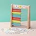 Flzoaveus Educational Abacus for Kids Math 10 Row Wooden Counting Frame with Number 1100 Cards Teach Counting Addition and Subtraction Preschool Learning Math Toys for Boys Girls Gift 3 4 5 Year Old - Image 3