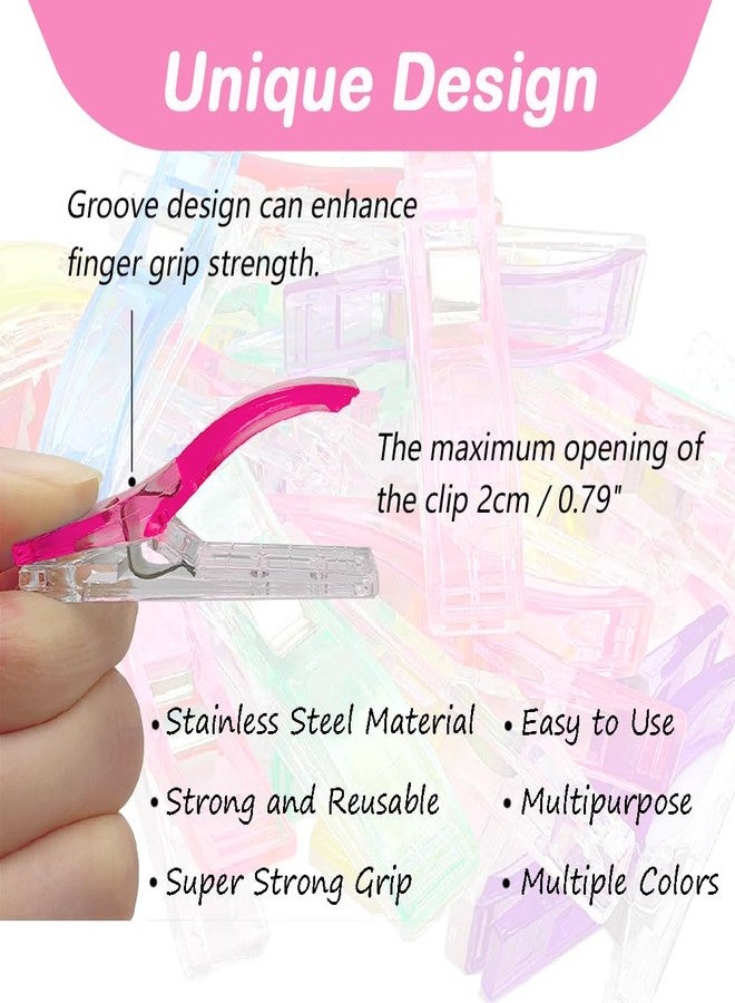 KOLUPA Large Sewing Clips for Fabric and Quilting, KOLUPA Plastic Clips Fabric Clips Quilt Clips 30 Pcs, Sewing Notions for Sewing Quilting Supplies Crafting Tools, Multipurpose Sewing Accessories - Image 4