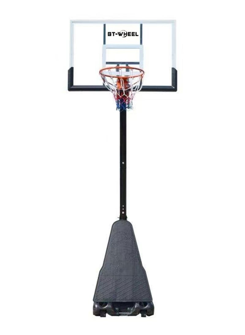 GT-Wheel Portable Basketball Hoop for Outdoor & Indoor Use Height Adjustable 7.2FT to 10FT 44"-48" Shatterproof Backboard Pro-Style Breakaway Rim Heavy-Duty Base with Wheels for Adults & Teens - Image 2