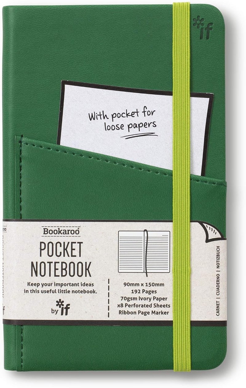 IF Bookaroo Pocket Notebook, Forest Green - Image 1