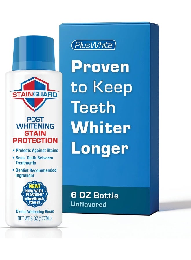 Plus White Post Whitening Stain Rinse Protects Against Smoking Wine Coffee Dentist Recommended Whitening Teeth Rinse 6 oz Pack of 1 - Image 1