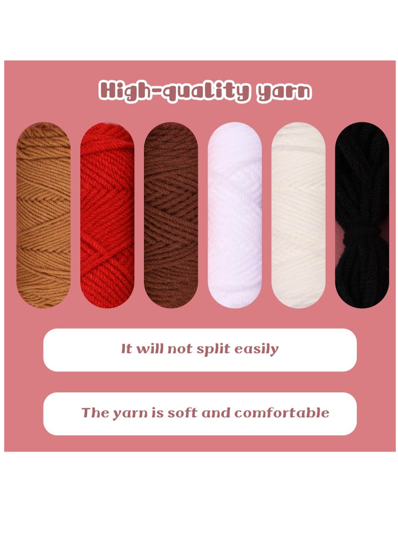 Captaintech Beginner Crochet Kit with Brown Puppy Yarn and Accessories for Adults Step by Step Video Instructions  - Image 4
