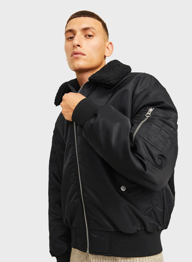 جاك اند جونز Jorqueens Essential Front Zip Jacket