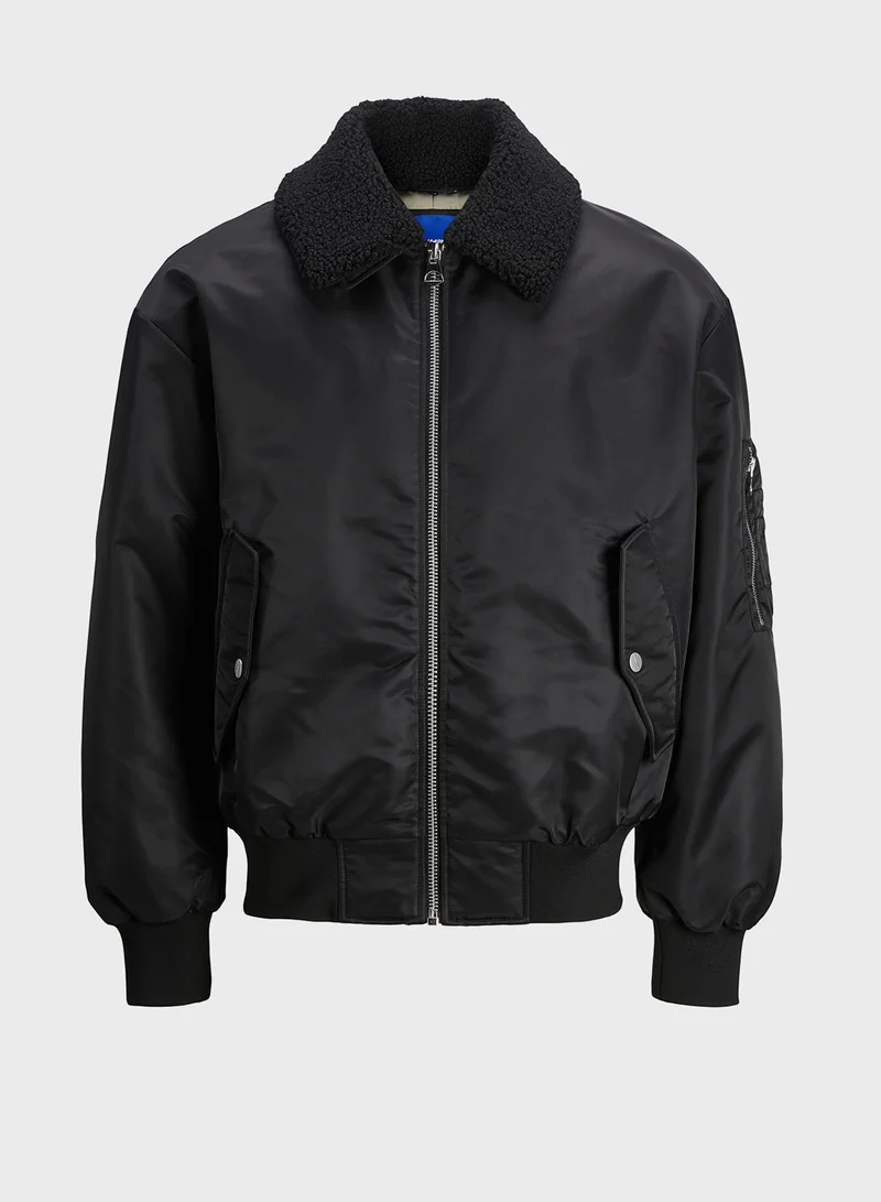 جاك اند جونز Jorqueens Essential Front Zip Jacket