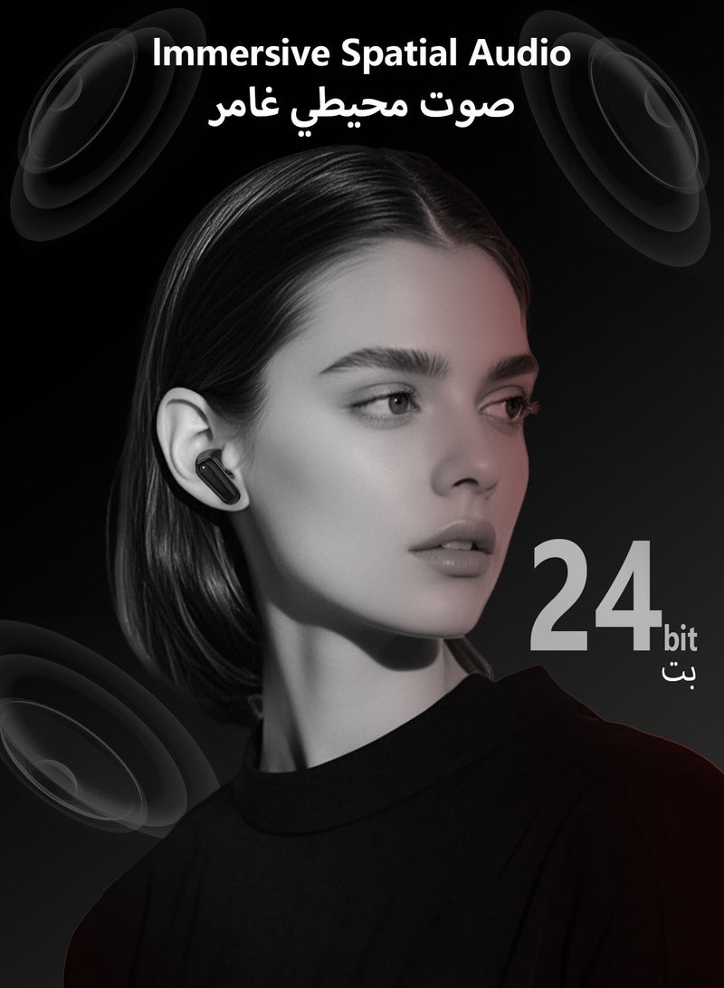 DUDAO U8PRO TWS In-Ear Wireless Earbuds, Comfortable Ergonomic Fit, Ultra-Light Design, 13mm Dynamic Driver, Bluetooth 5.3, Ultra-Low Latency, 50H Battery Life – White - Image 4