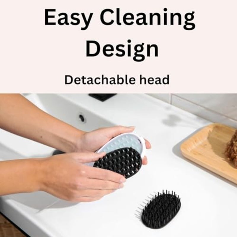 Electric Scalp Massager Brush, Vibrating, Detachable Heads - Image 3