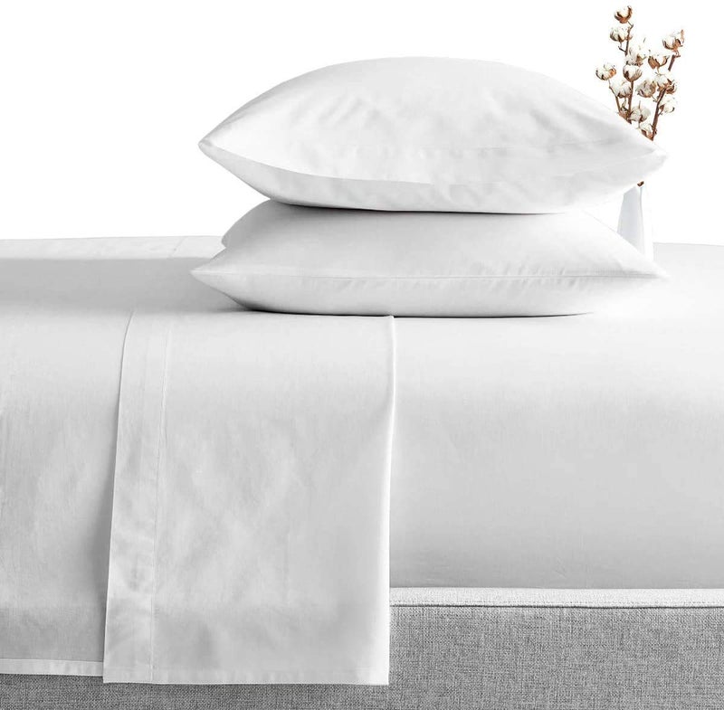 Cottington Lane - 600 Thread Count 100% Cotton, Single Size Fitted Sheet Only With Elastic All Around 36"X72"/ 3Ft X 6Ft /91 X 183 Cm- Fits Mattress Upto 10 Inches - White Solid,Smallsingle - Image 3