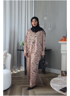 Jimmy Le Bond Chic Waves Matching Set – Premium Modest Wear (Beige Grace)  - Image 1